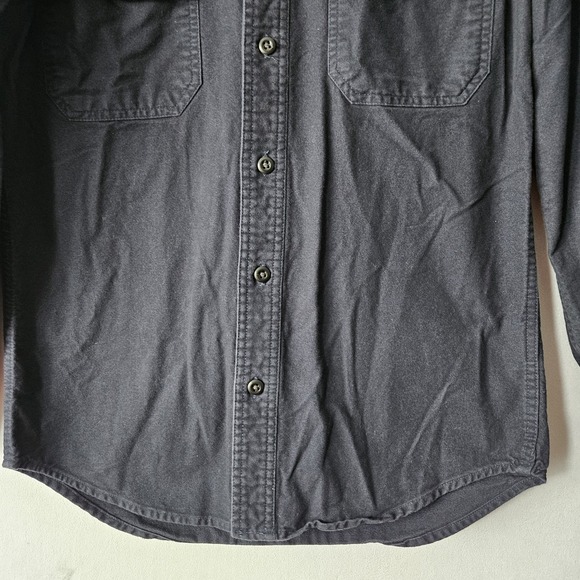 Filson Shirt Men's XS Navy Blue Chambray Button Pocket Long Sleeve Outdoor Fish - Picture 8 of 10